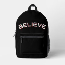 „Glaube“ Inspirierendes Zitat Schwarze Tasche
