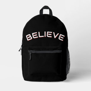 „Glaube“ Inspirierendes Zitat Schwarze Tasche
