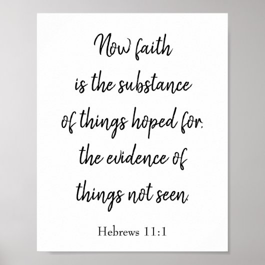 Glaube ist die Substanz Poster (Vorne)