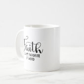 Glaube ist mein Wort des Lieblings-F Kaffeetasse (Vorderseite Links)