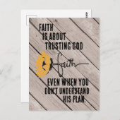 Glaube ist Vertrauen Gott Zitat Postkarte (Vorne/Hinten)
