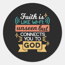 Glaube ist wie WiFi Lustiger christlicher Zitat-Ku