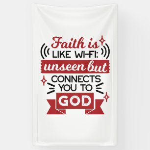 Glaube ist wie WLAN - unsichtbar, aber verbindet d Banner