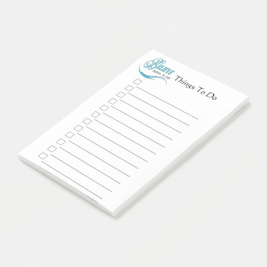 Glaube John 3:16 Dinge zu tun Post-it Klebezettel (angewinkelt)