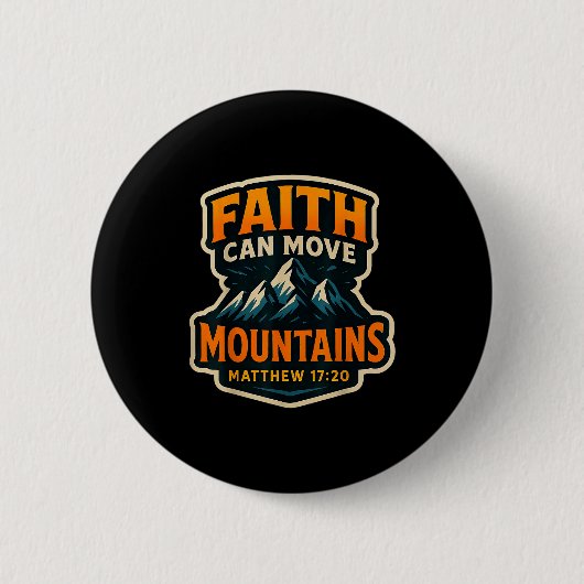 Glaube kann Berge Bibelvers Zitat Christi Button (Vorderseite)