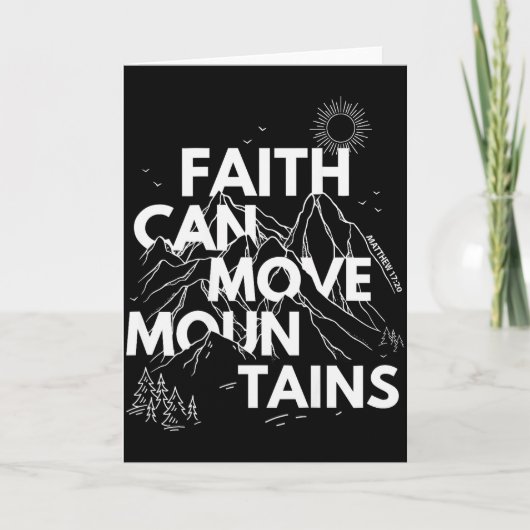 Glaube kann Berge versetzen Bibelvers Rückseite Dr Karte (Vorderseite)