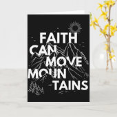 Glaube kann Berge versetzen Bibelvers Rückseite Dr Karte (Gelbe Blume)