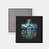 Glaube kann Berge versetzen Kreuz Gott Religiös Ch Magnet (Vorderseite/Rückseite)