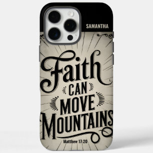 Glaube kann Berge versetzen Vintage-Christentum iPhone 16 Pro Max Hülle