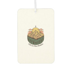 Glaube kann Berge versetzen Vintage-Mountains-Shir Autolufterfrischer