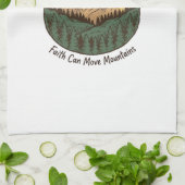 Glaube kann Berge versetzen Vintage-Mountains-Shir Geschirrtuch (Gefaltet)