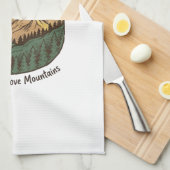 Glaube kann Berge versetzen Vintage-Mountains-Shir Geschirrtuch (Viertel Falte)