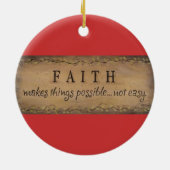 Glaube Keramik Ornament (Hinten)