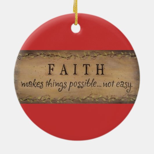 Glaube Keramik Ornament (Hinten)