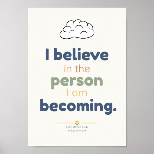 Glaube | Kinder-Affirmationsposter Poster (Vorne)