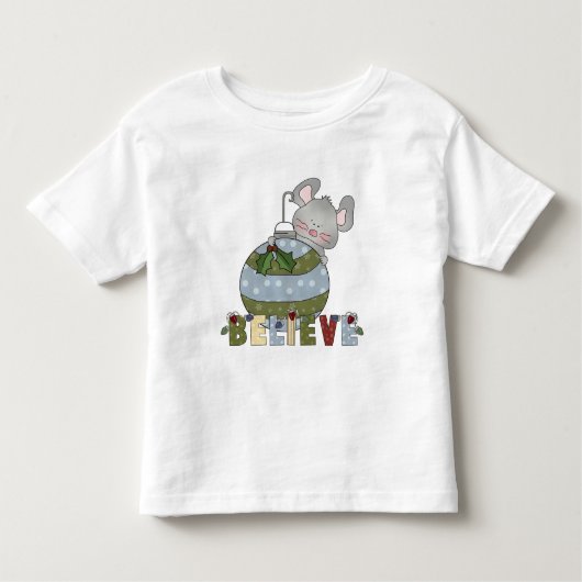 Glaube kleine Maus Ornament Weihnachten Kleinkind T-shirt (Vorderseite)