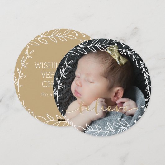 Glaube - Kranich Feiertagskarte (Vorne/Hinten)