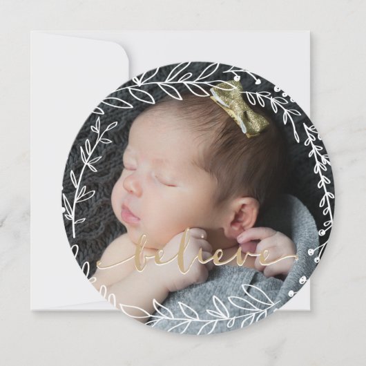 Glaube - Kranz / Weihnachtskarte Feiertagskarte (Vorderseite)