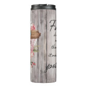 Glaube: Kreuz, Blume, Möglichkeit, Luke Thermosbecher (Rückseite)