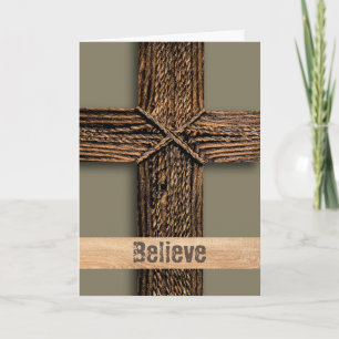 Glaube Kupferkreuz Johannes 3:15 Ermutigung Karte