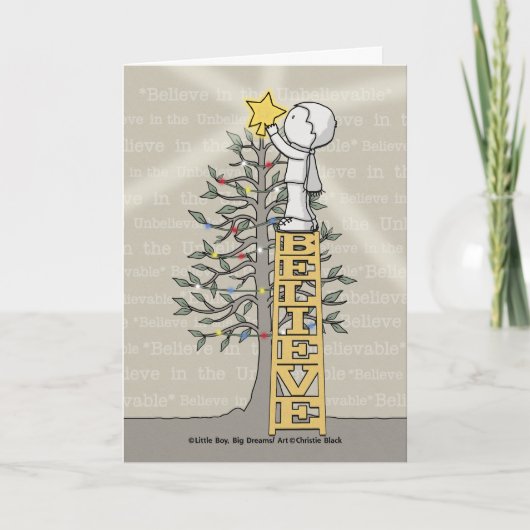 Glaube Ladder - Weihnachtsbaum Feiertagskarte (Vorderseite)