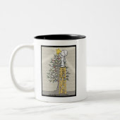 Glaube Ladder - Weihnachtsbaum Zweifarbige Tasse (Links)