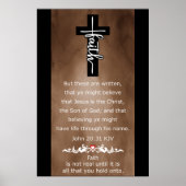 Glaube Leben durch Jesus Name Poster (Vorne)