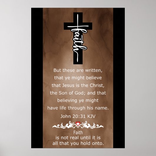 Glaube Leben durch Jesus Name Poster (Vorne)
