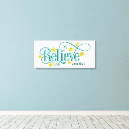 Glaube- Leinwand (Glanz) (Insitu (Holzboden))