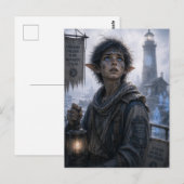 Glaube / Leuchtturmwärter / Schwarze Küste Postkarte (Vorne/Hinten)