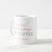 Glaube. Liebe. Familie. und COFFEE| Coronavirus Kaffeetasse (Vorderseite Links)