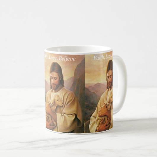 Glaube, Liebe, Glaube, Jesus Tasse (VorderseiteRechts)