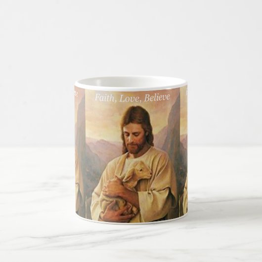 Glaube, Liebe, Glaube, Jesus Tasse (Mittel)