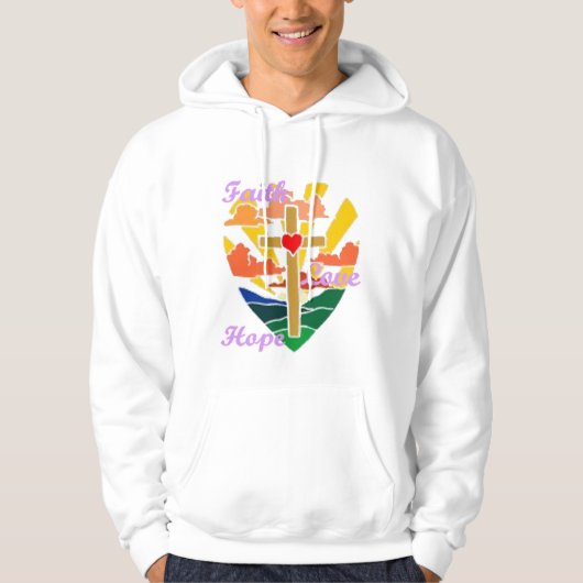 Glaube, Liebe, Hoffnung Hoodie (Vorderseite)