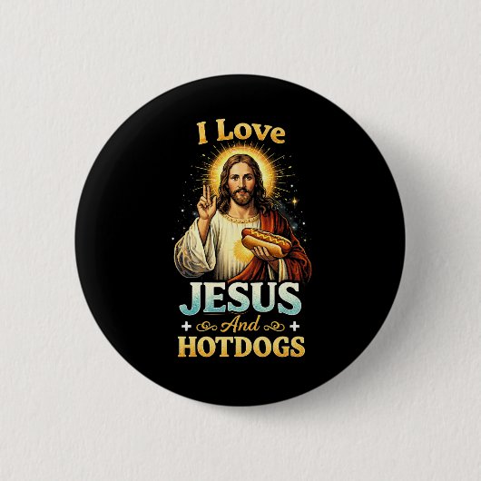 Glaube, Liebe und Hotdogs Button (Vorderseite)