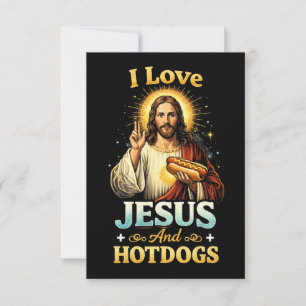 Glaube, Liebe und Hotdogs Dankeskarte