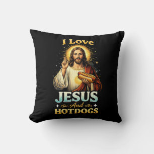 Glaube, Liebe und Hotdogs Kissen