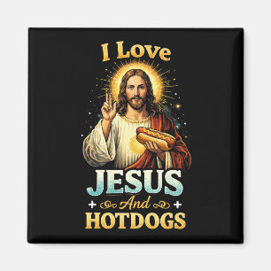 Glaube, Liebe und Hotdogs Magnet