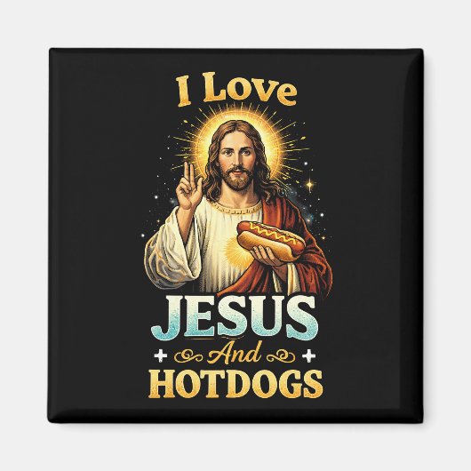 Glaube, Liebe und Hotdogs Magnet (Vorne)