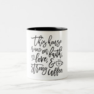 Glaube, Liebe und Kaffee-Spaß Zweifarbige Tasse