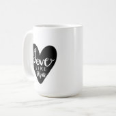 Glaube Liebe wie Jesus Tasse (Vorderseite Links)
