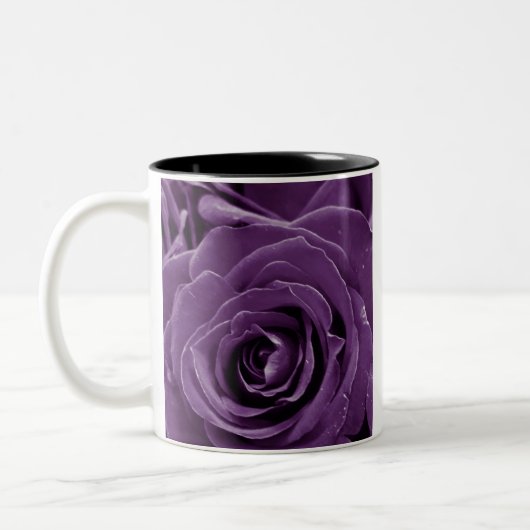 Glaube Lila Rose 11oz Zwei-Tonen-Tasse Schwarz Zweifarbige Tasse (Links)