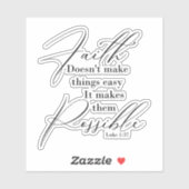 Glaube macht Dinge möglich Aufkleber (Blatt)