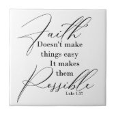 Glaube macht Dinge möglich Fliese (Vorderseite)