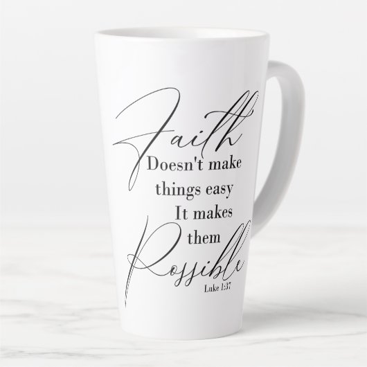 Glaube macht Dinge möglich Milchtasse (Rechte Ecke)