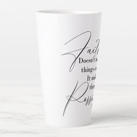 Glaube macht Dinge möglich Milchtasse (Vorderseite)