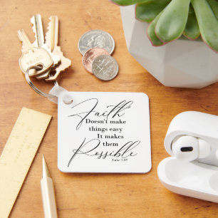 Glaube macht Dinge möglich Monogramm Schlüsselanhänger