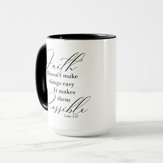 Glaube macht Dinge möglich Tasse (Vorderseite Links)