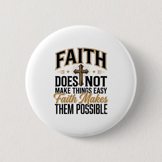 Glaube macht sie möglich Christliche Typografie De Button (Vorderseite)