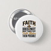 Glaube macht sie möglich Christliche Typografie De Button (Vorne & Hinten)